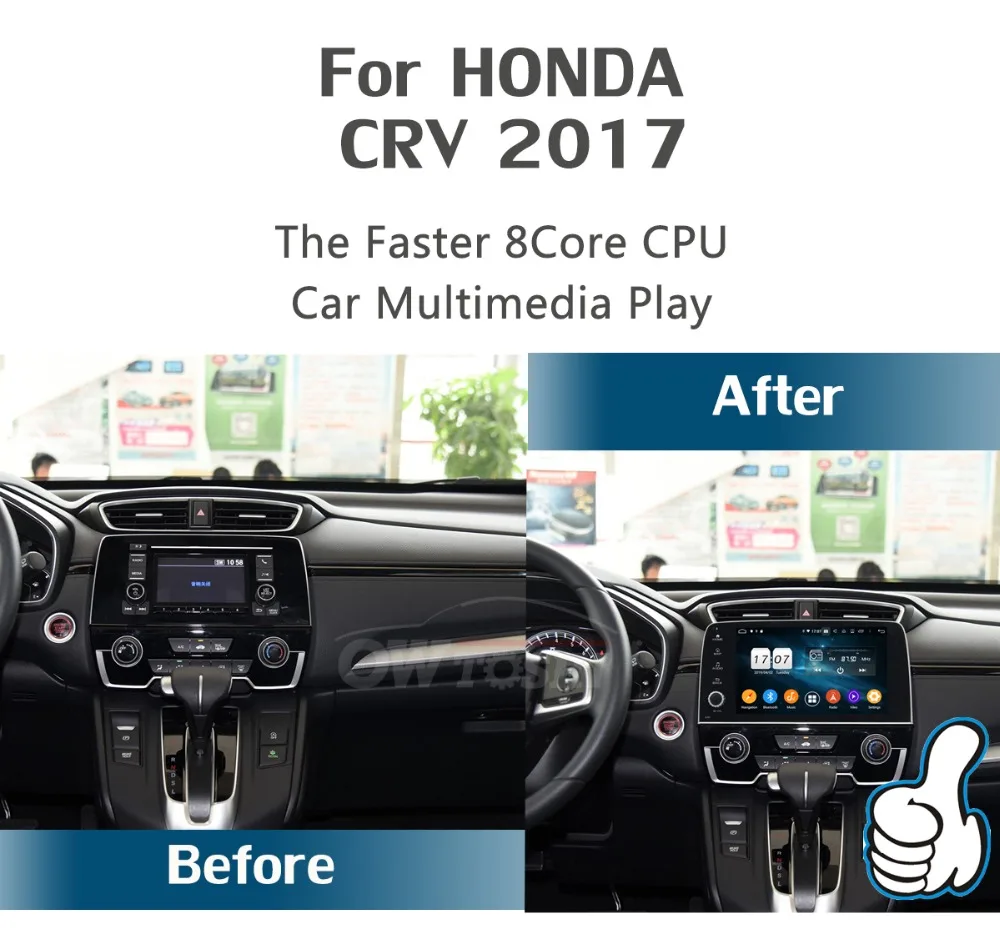 Best 9" IPS Android 9.0 Octa 8Core 4GB RAM+64GB ROM Car DVD Radio Player GPS For HONDA CRV CR-V 2017 DSP CarPlay Parrot BT Stereo 2