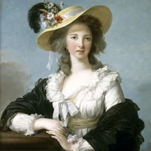 Классическая фигурная картина холст Портрет постер красота фотография Автопортрет в соломенной шляпе Elisabeth Louise Vigee LeBrun