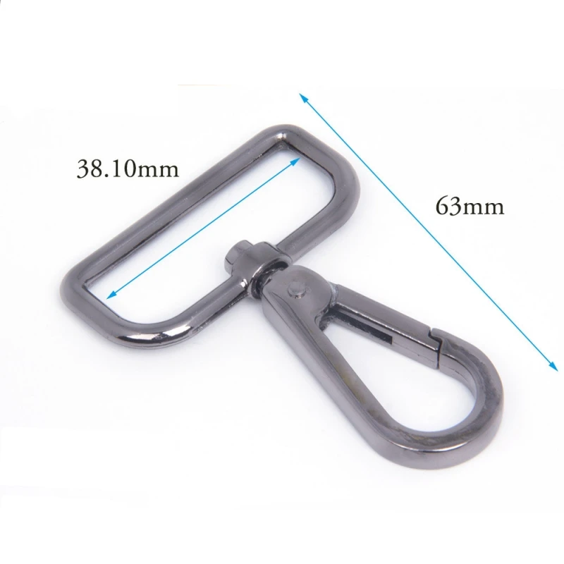 50PCS Black Rifle Color Metal Swivel Buckles Hooks Metal Hardware for