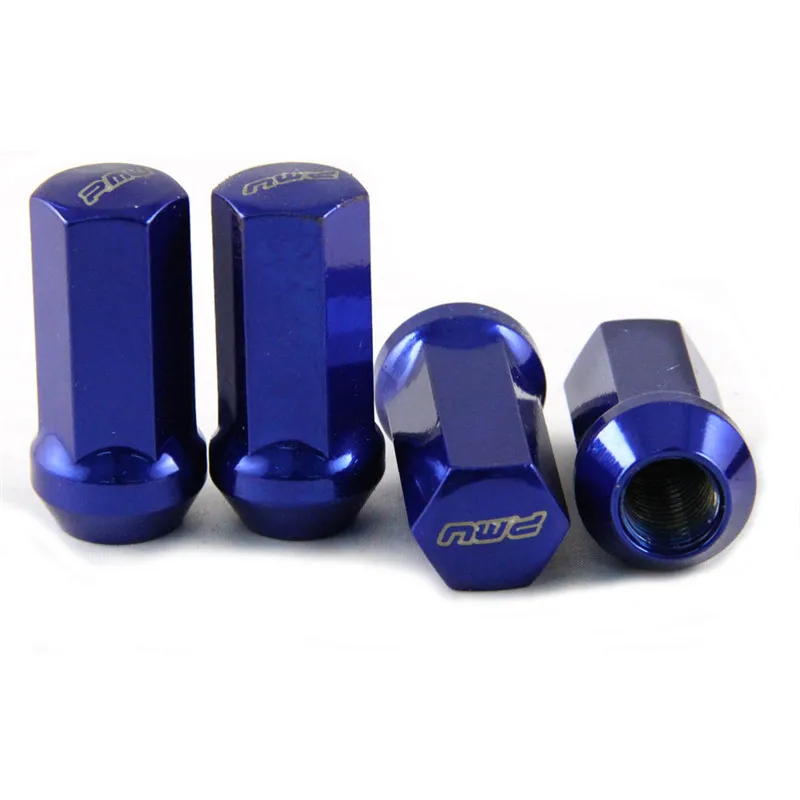 20pcs/set 45mm Project MU Racing Composite SPEC Steel Racing Wheel Nuts M12x1.5/1.25 Car Wheel Rims Lug Nuts - Color Name: Blue