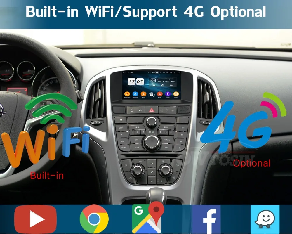 Best 7" IPS 8Core 4G RAM+64G ROM Android 9.0 Car DVD Radio GPS For Opel Astra J 2010 2011 2012 2013 DSP CarPlay Parrot BT Stereo Adas 9