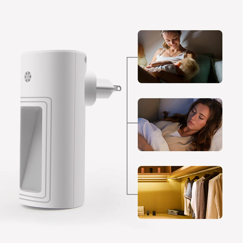 0,7 Вт светодиодный ночник контроль энергии экономия плагин лампа для спальни ванная комната