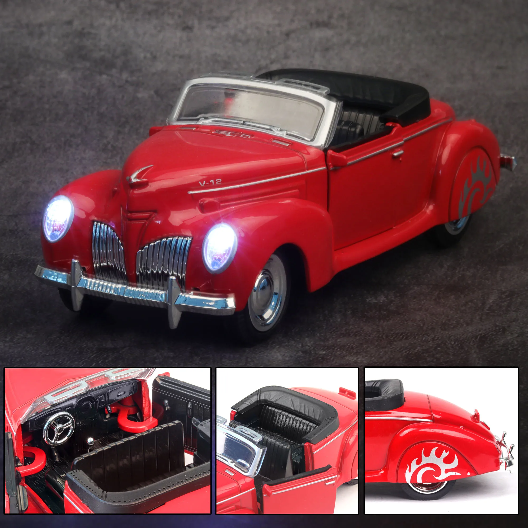  1:38 Toy Car Lincoln old car Metal Toy Alloy Car Diecasts & Toy Vehicles Car Model Miniature Scale 
