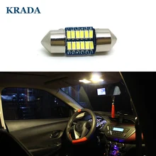 KRADA 10x Car Festoon C5W 28MM Interior White LED Canbus Bulbs for Toyota Corolla Camry Nissan Honda Mitsubishi VW Opel citroen