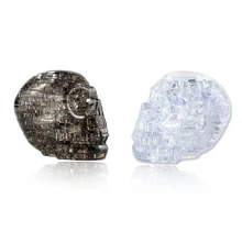 3D Crystal Puzzle со вспышкой Освещение весело череп модель DIY Обучение Образование Рисунок Игрушечные лошадки для детей дома нового года украшение