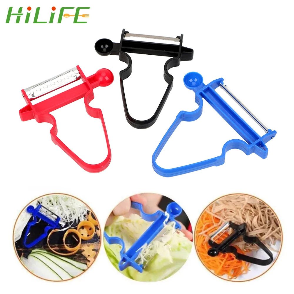 

HILIFE Kitchen Accessories Fruit Vegatable Shredder Practical 3pcs/set Slicer Peeler Julienne Cutter Multifunction Peeler Set