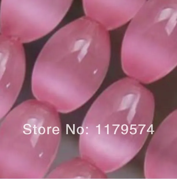 

Hot Wholesale And Retail Beautiful Charming 8x12mm Pink Mexican Rice Natural Stone DIY Loose Beads Accessory Parts 13 INCH WJ410