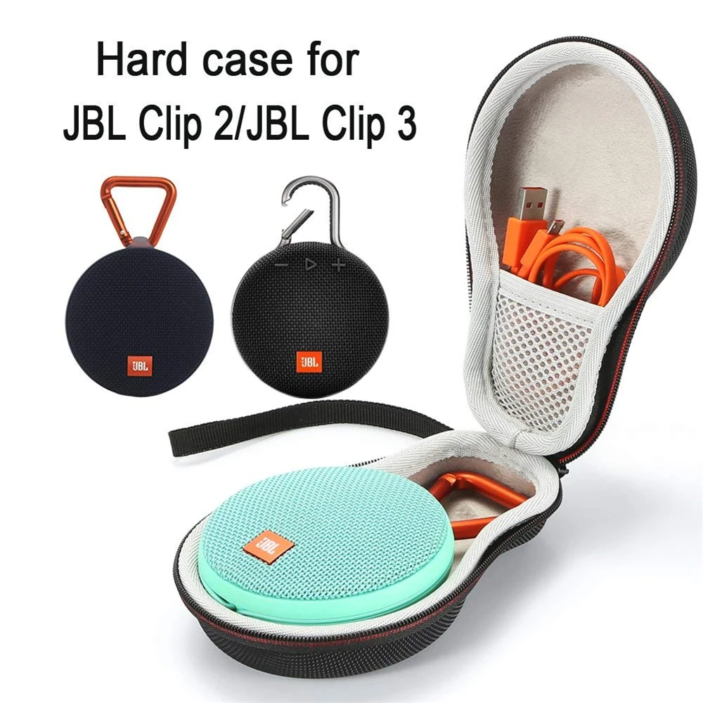 Portable Speaker Case Travel Cover For JBL Clip2 Clip 3 Bluetooth Sound Box Storage Carry Bag With Mesh Pocket Strap | Электроника