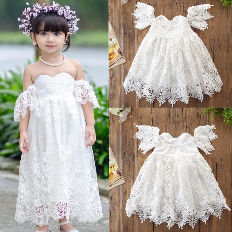 

2019 New summer Lace Baby Girl Dress 1-6 Years Baby Flower girl Dresses Vestido birthday party princess dress