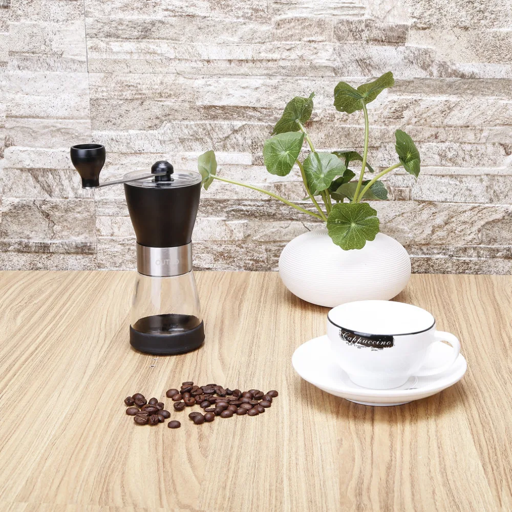 

Hot New Portable Manual Lightweight Adjustable Coffee Coarseness Fresh Taste No Odor Hand Crank Mill Ceramic Home Coffee Grinder