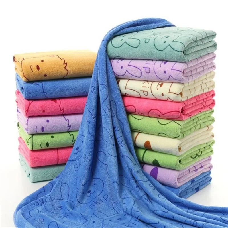 YuKruLee 70*140cm Superfine Fiber Polyester Kam Beach Bath Towel Cute Rabbit Cartoon Style with 6 Colors | Дом и сад