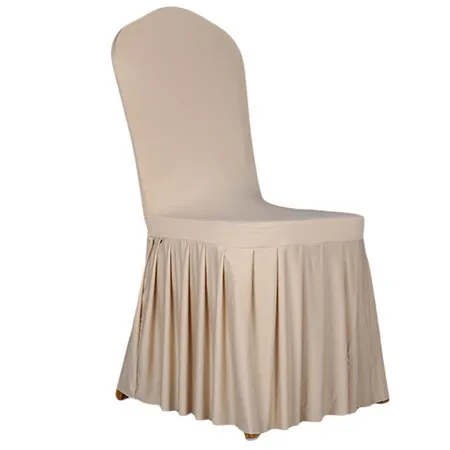 Высокое качество спандекс стрейч обеденный стул чехол стул для ресторана отеля Покрытия Свадебный банкет простые стулья чехлы для домашнего декора - Цвет: Champagne