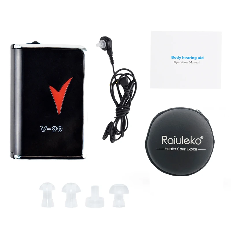 V99 Hearing Aid headphones Sound Amplifier Portable Divice Black Durable Earphone Type For Deaf People