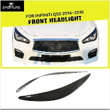Углеродное волокно передний бампер спойлер сплиттеры для Infiniti Q50 стандартный бампер только 2013