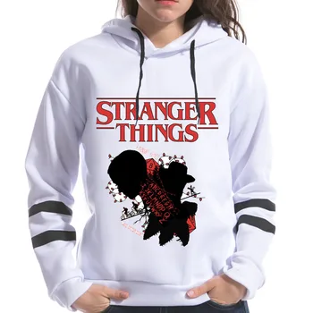 

2018 Spring Women Hoodies Stranger Things Print Sweatshirts Harajuku Female Long Sleeve Friends dont Lie Hooded
