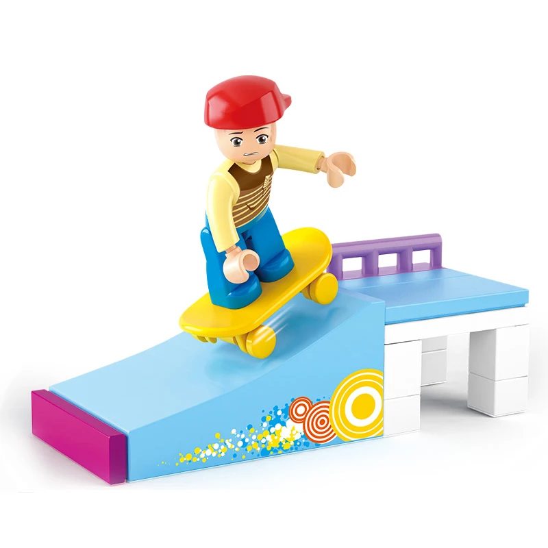 Sluban Model Building Compatible lego Lego B0512 23pcs Model Building Kits Classic Toys Hobbies Skater Boy
