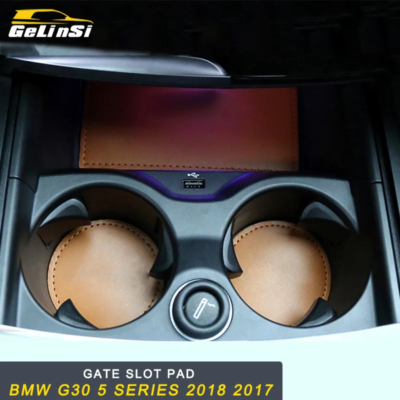 

GELISI For BMW G30 5 series 2018 2017 Auto Car-styling Door trough pad water coaster storage anti-slip mat modification