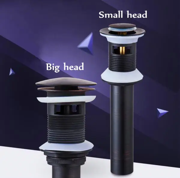 Black finish brass Bathroom Lavatory Sink Pop Up Drain With/Without overflow Rose Gold Finish bathroom parts faucet accessories Black finish brass Bathroom Lavatory Sink Pop Up Drain With/Without overflow Rose Gold Finish bathroom parts faucet accessories