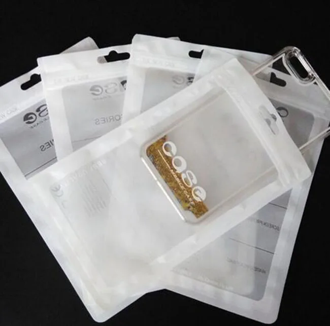 100Pcs 12X20cm Plastic zipper Bag Cell Phone Accessories Mobile Phone Case Cover Packaging ...
