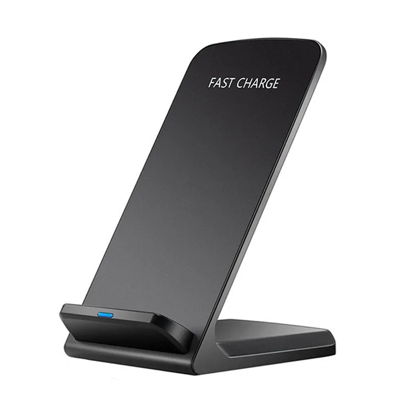 

QI Wireless Charger Quick Charge 2.0 Fast Charging for iPhone 8 10 X Samsung S6 S7 S8 2-Coils Stand 5V/2A & 9V/1.67A