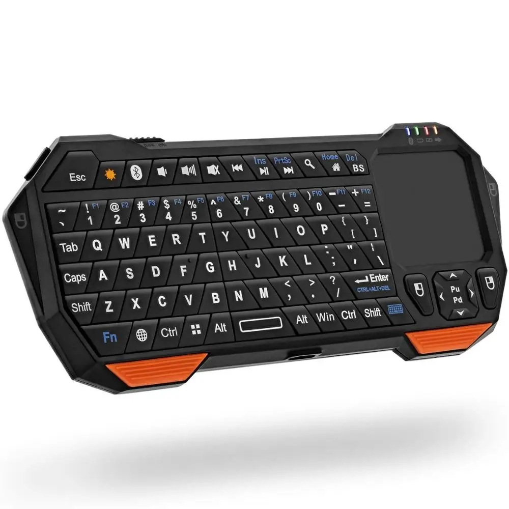 

Portable Lightweight Mini Wireless Bluetooth Keyboard Controller keypad/ Built-In Touchpad for Apple / Android / Windows Black