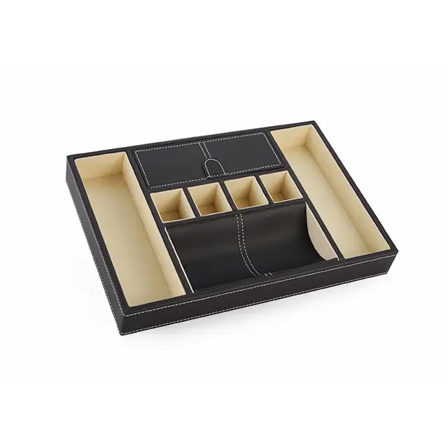 Sonny Pu Leather Valet Tray For Men S Dresser Top Organizer