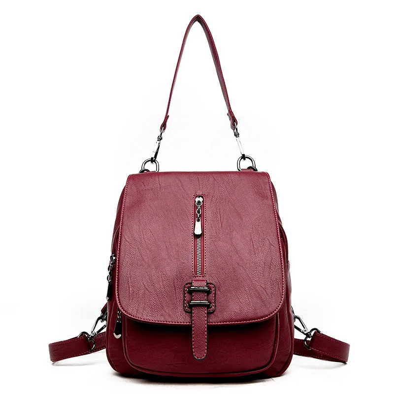

Women Leather Backpack School Bag Preppy Style Student Backpack for Teenage Girls Ladies Women Bag Package Female Daily Backpack