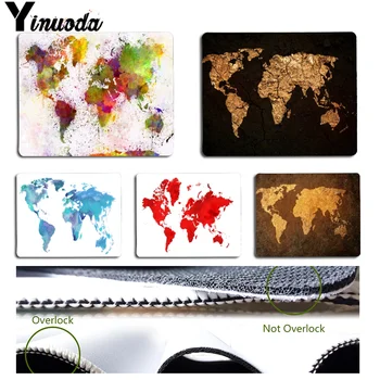 

Yinuoda Top Quality Beautiful world map Laptop Gaming Mice Mousepad Size for 180x220x2mm and 250x290x2mm Rubber Mousemats