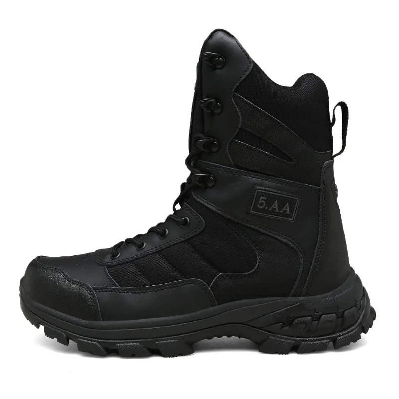 MANLI/уличная тактическая спортивная мужская обувь; Водонепроницаемая походная обувь; мужские уличные зимние охотничьи ботинки; горные ботинки; мужские армейские ботинки - Цвет: Черный