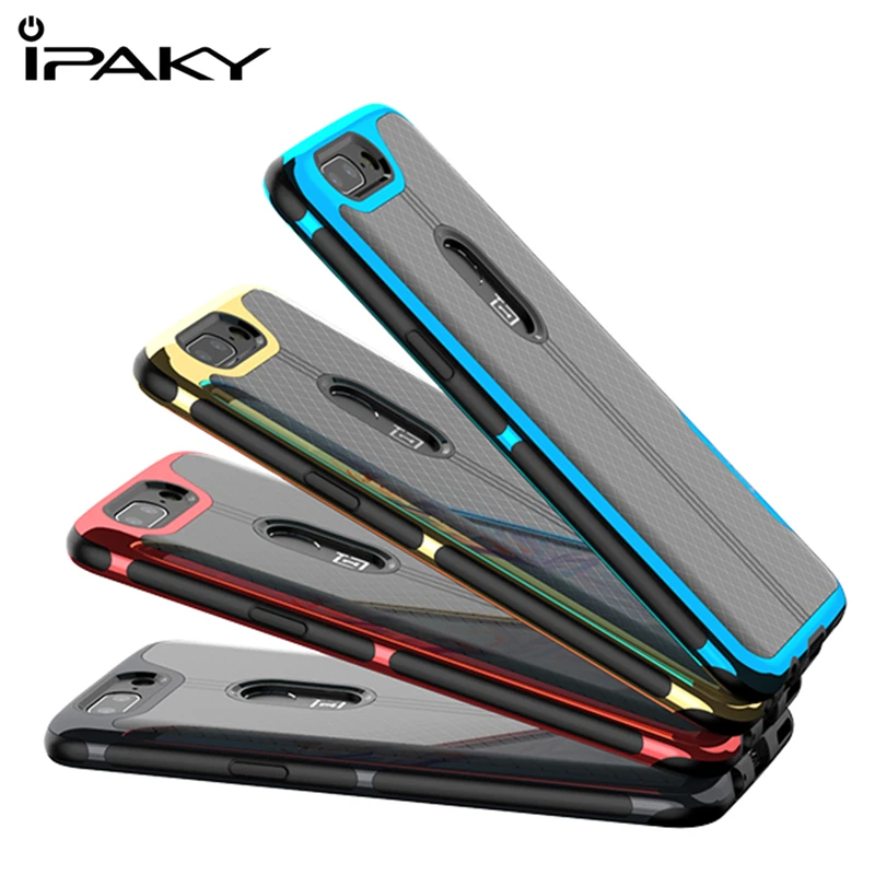 IPaky OnePlus 5T чехол PC покрытие бампер + Мягкий ТПУ силиконовый задний Чехол One Plus A5010