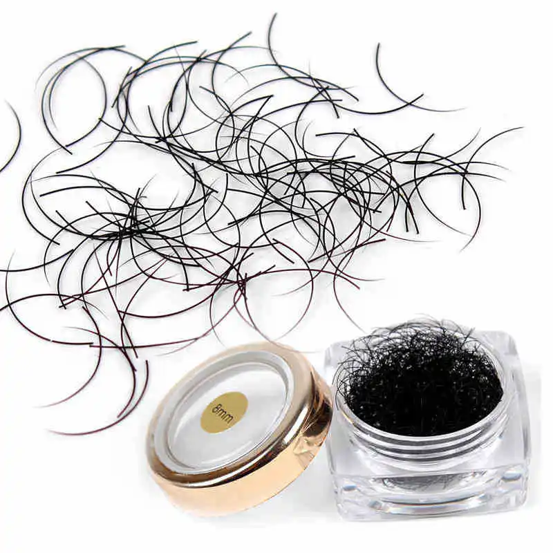 

C&J Curl Natural Human Hair Individual False Eyelash Extension 3d 6d Imitation Mink Eye Lashes Makeup 0.15/0.17/0.2mm thickness