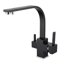 Rolya Umkehrosmose Drei Weg Sink Mixer 3 weg wasserfilter wasserhahn Messing Bau Alba Schwarz Tri Fluss Küchenarmatur