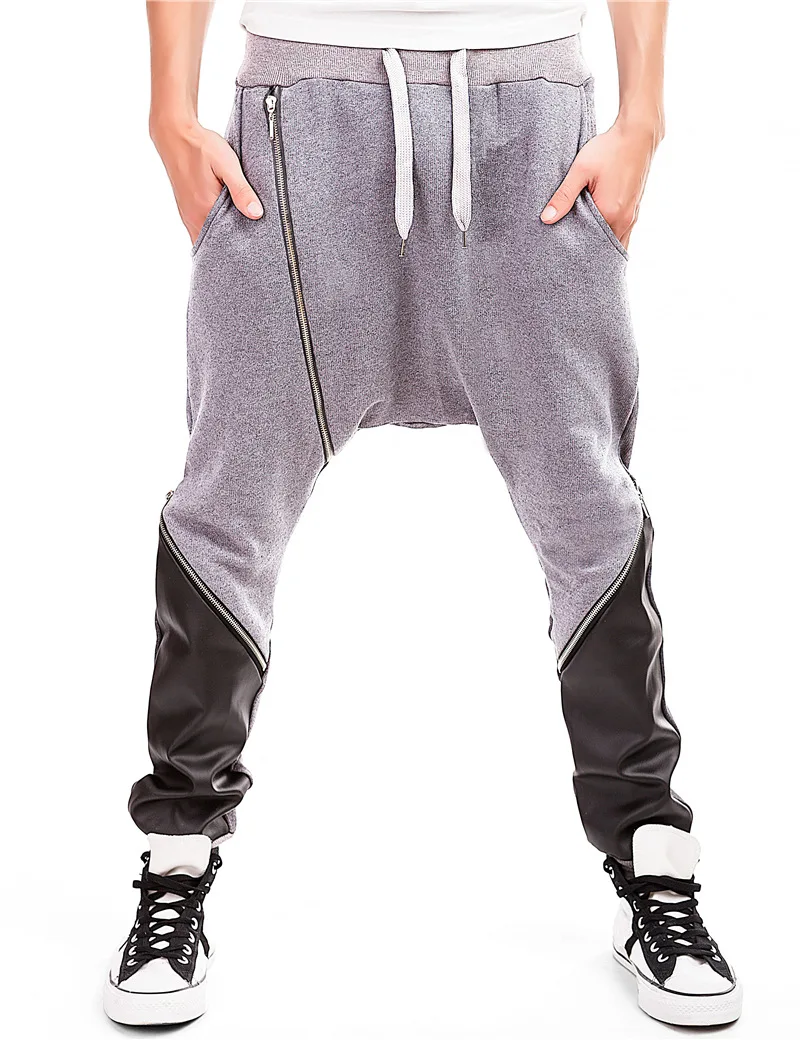 

Men Casual Drape Drop Crotch Harem Hip Hop Pants Trouser Baggy Dancing Pants Gothic Punk Style Harem Pants Men
