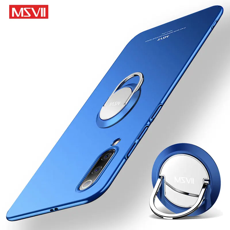 

MSVII Cover For Xiaomi Mi 9 8 Pro Case Finger Ring Matte Cases Xiaomi Mi9 8 Lite Case Xiomi 9 8 Holder Cover For Xiaomi Mi 8 SE