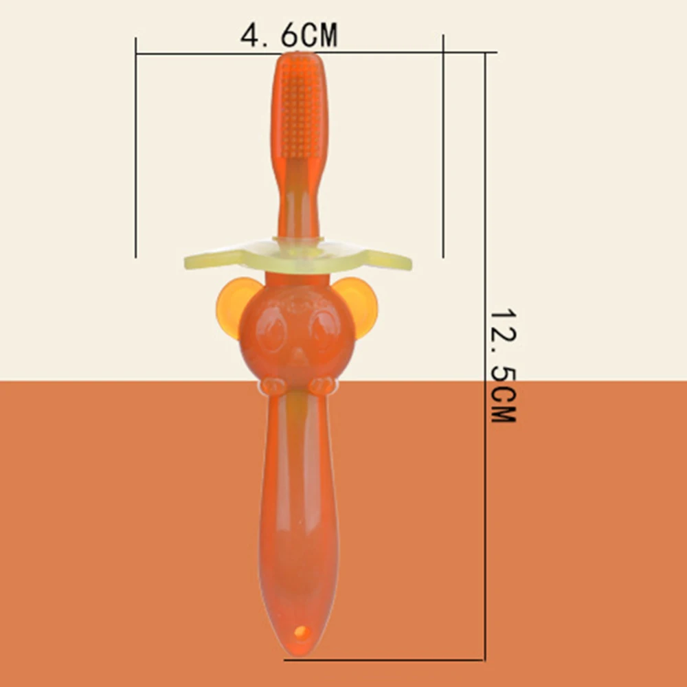 1 шт., детская мягкая силиконовая учебная зубная щетка, Детская щетка для ухода за зубами, зубная щетка для малышей, более 6 месяцев, зубная