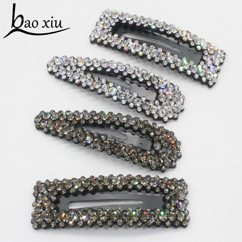 

2019 Popular Luxury Flash Fashion Lady Bling Rhinestone Crystal Hair pins Hair clips Barrette bridal wedding hair accessories
