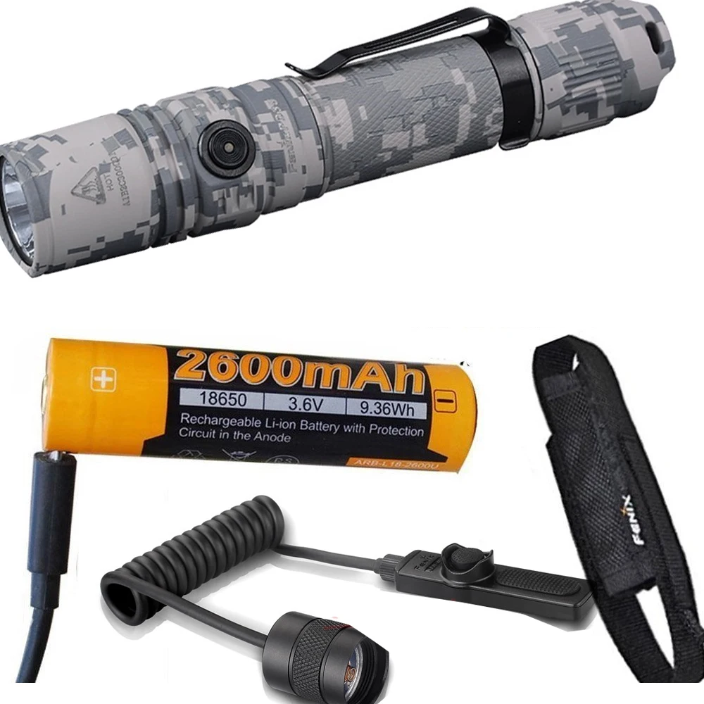 

Fenix PD35 V2.0 (Digital Camo) 2018 Edition V2 1000 Lumen CREE XP-L HI V3 LED Tactical Flashlight with 18650 battery ,switch