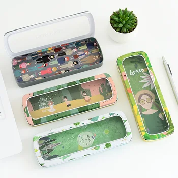 

1pcs gifted stationery wholesale new genius series window stationery box pencil box student supplies 4
