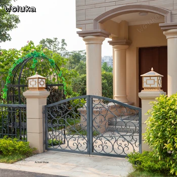 

Bronze 25/35/45cm LED solar outdoor home door garden light with remote wall headlight villa column waterproof lamp KST CD05 W01