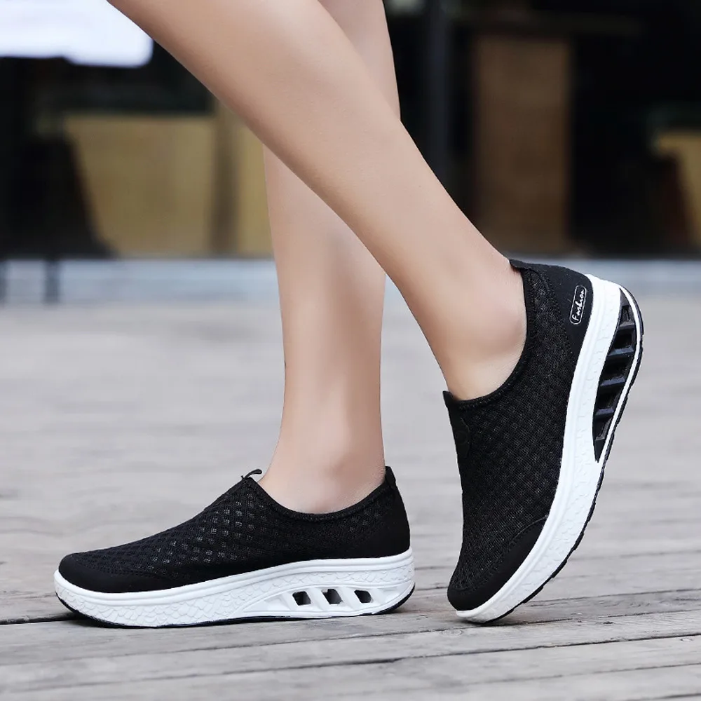 Men Casual Shoes Chunky Sneakers Height Platform Women Outdoor Mesh Casual Shoes Thick-Soled Air Cushion Shoes Sneakers#g2