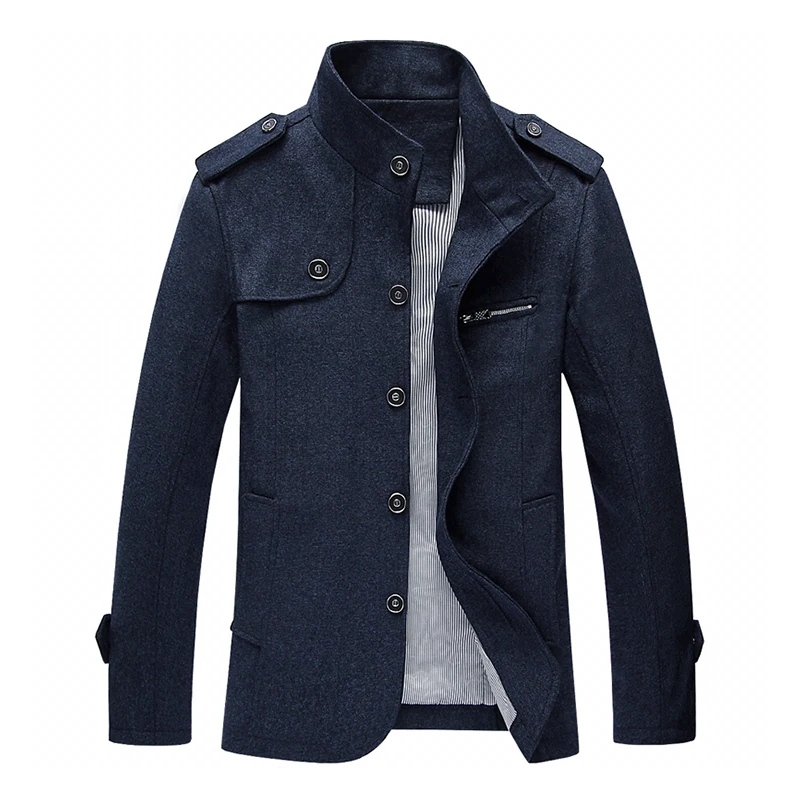 DAVYDAISY, Новое поступление, модное мужское шерстяное пальто, мужская зимняя куртка, Мужская деловая Повседневная брендовая одежда, тонкое осеннее пальто JK066