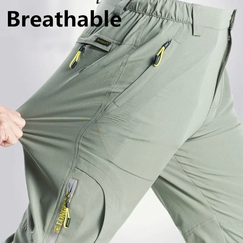 

Outdoor Hiking Pants Men Stretch Quick Dry Waterproof Softshell Breathable Trousers Man Camping Fishing Trekking Sports Pants