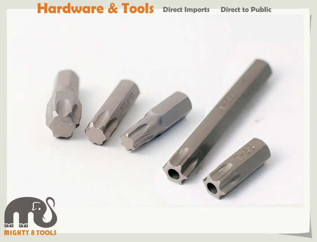 54 шт. CR V Hex Torx &amp Star Tamperproof Spline биты 30 мм 75mmL 3/8 + 1/2 &quotадаптер|Гаечный ключ| |