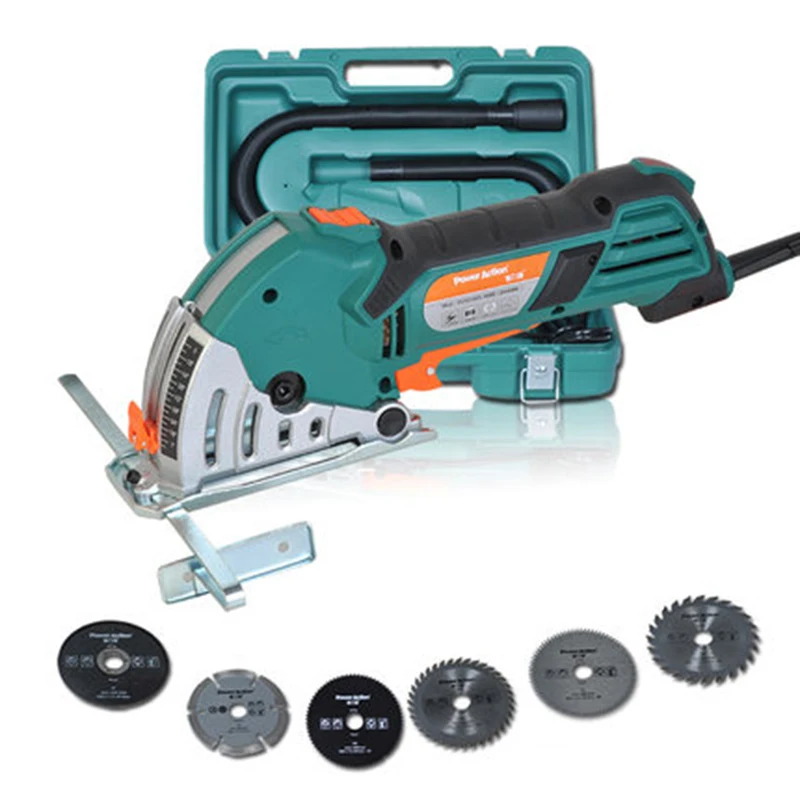 Woodworking Power Tools Metal Tiles Mini Cutting Machine Guide Electric Circular Saw Household Small Chainsaw Set PS7818MS