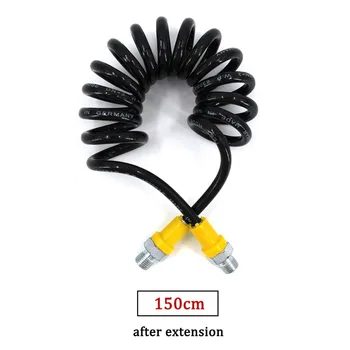 

High Pressure Remote Nylon Pressure Hose Air Refilling150cm 63Mpa 9100psi M10x1 Male Thread Quick 8mm Couplers Socket Male Plug