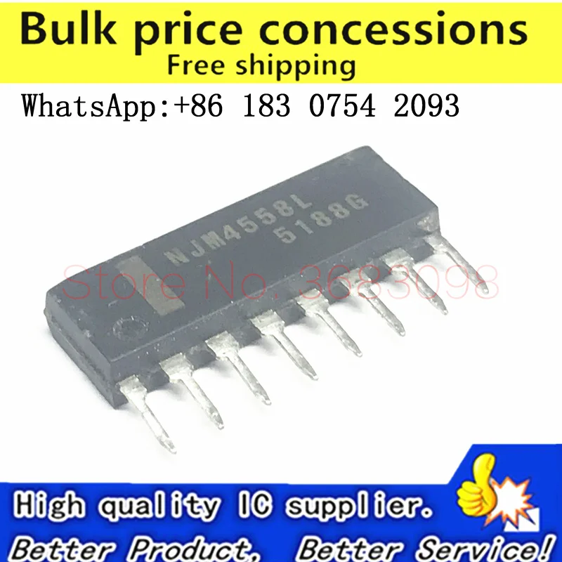무료 배송 50 개/몫 NJM4558L SIP8 NJM4558 SIP 4558L SIP 8 NJM4558LD|교체부품&액세사리 ...