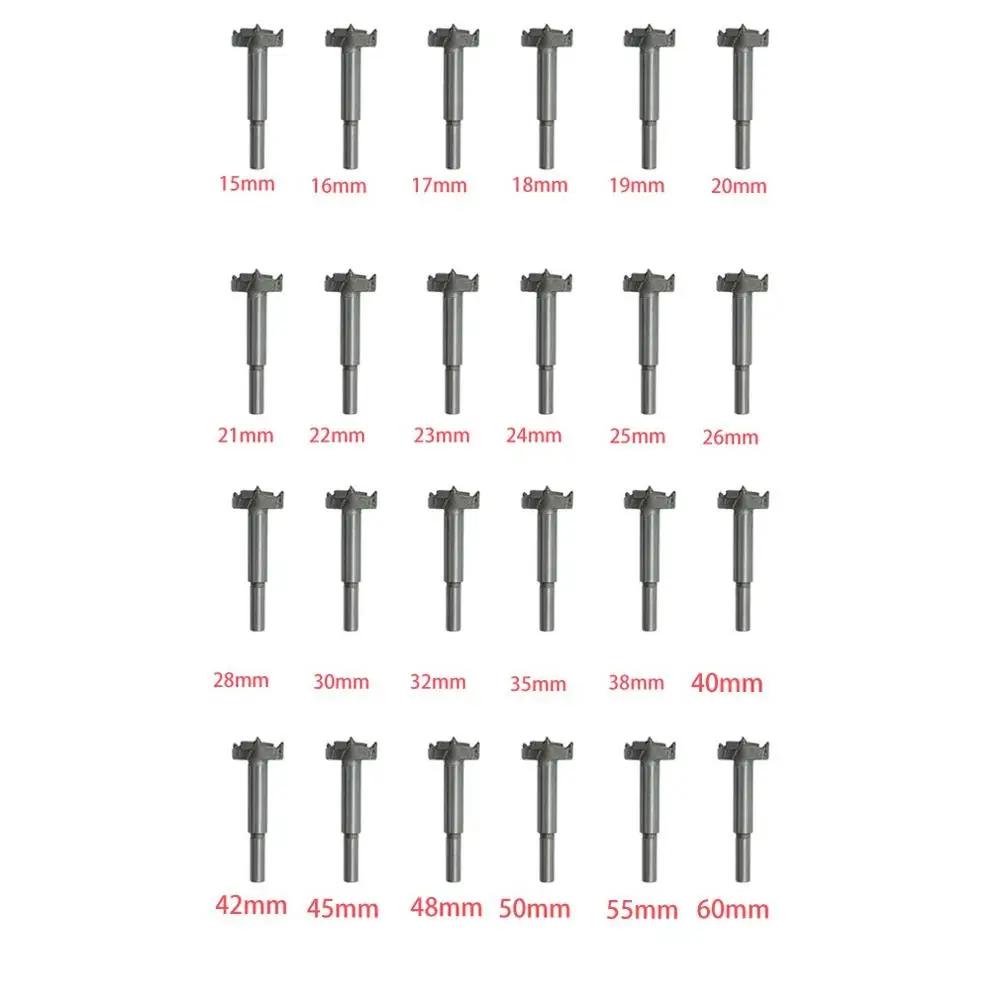 

Mini 15-60mm Locating Drill Wood Drill Bit Hinge Hole Saw Set Cutter Carbide Guide Reamer Hex Wrench