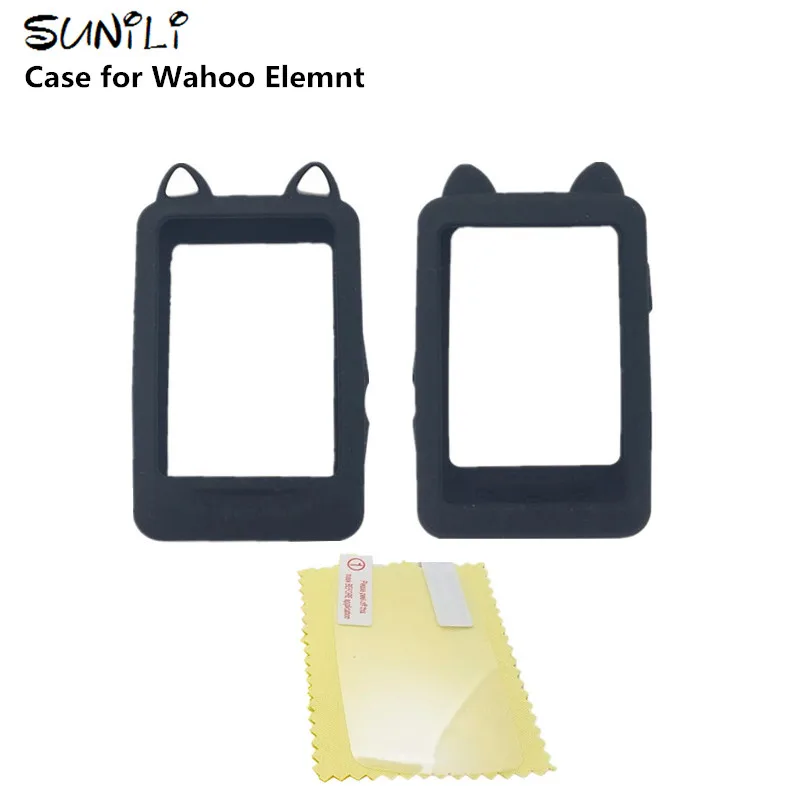 

Generic Bike Gel Case & Screen Protector Film for Wahoo ELEMNT GPS Computer Quality Case Cute Cartoon Cover for wahoo elemnt