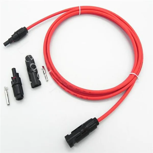 MC4 3 метра кабель панели солнечных батарей 12AWG двойной изоляцией и 1 пара разъемов PV для солнечной кабель CFP418-3RD