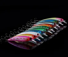 10Pcs/Lot Minnow Bass Fishing Lure Carp saltwater Lures 110mm 15g Treble Hook Isca Artificial Hard Bait Fish Carp Fishing Tackle